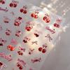Red Tomato 5D Nail Art Sticker Jelly Mini Bowknot Stars Cute Fruit Self Adhesive Decoration Manicure Decal DIY