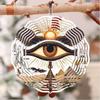 1pc 3D Ancient Egyptian Pharaoh's Eye Mandala Rotating Wind Chime - Metal Outdoor Garden Decor with 360° Rotating Hook, No Electricity Needed