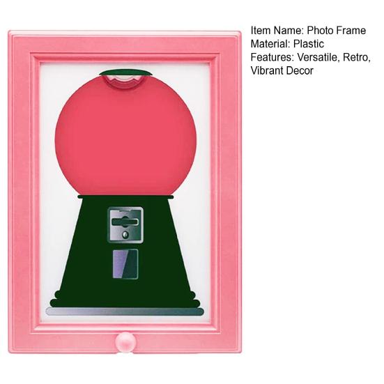 Candy Dispenser Photo Frame Wall Mount Desktop Hanging Gumball Machine Interactive Snack Spinner Picture Frame Gift for Candy Lovers