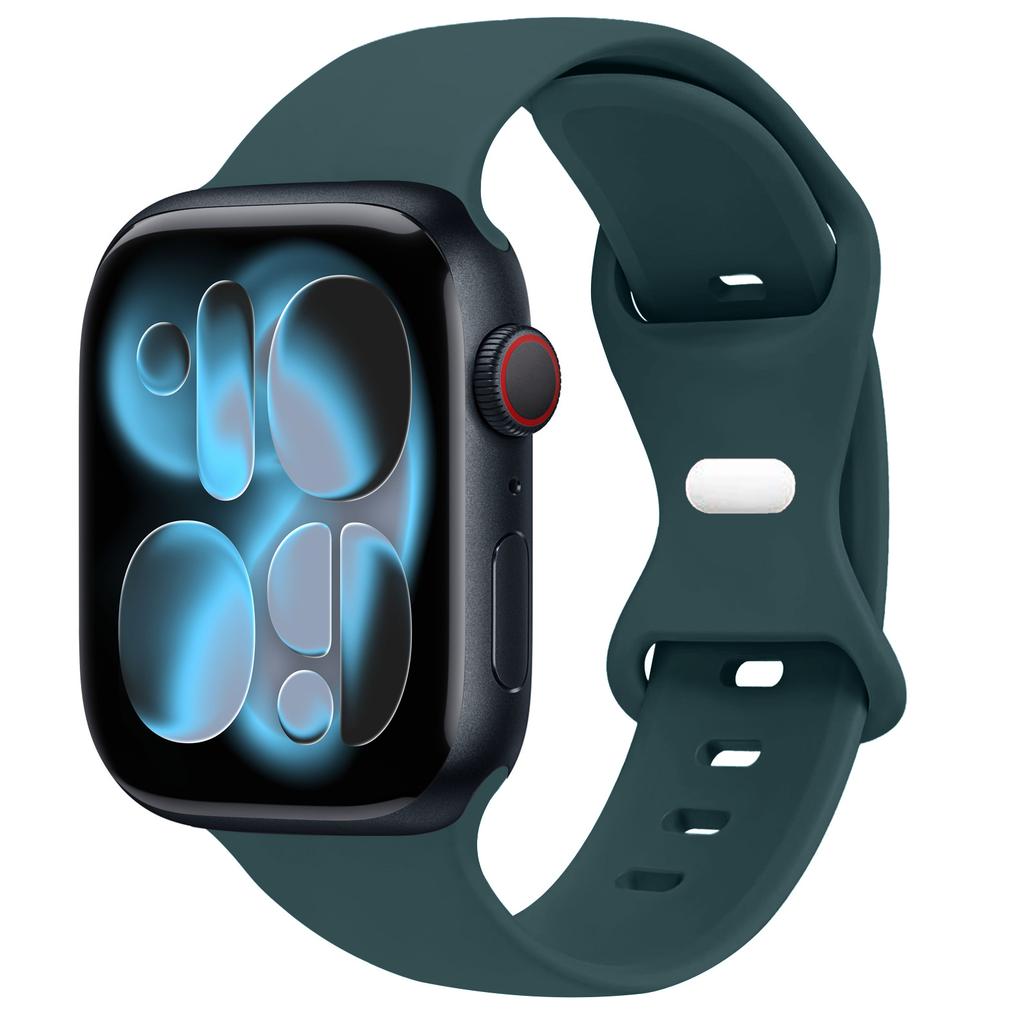 Спортивный силиконовый ремешок для Apple Watch Bands 40мм 44мм 46мм 45мм 41мм 49 42мм Correa Браслет iWatch серия 10 11 9 8 7 ultra 3 SE