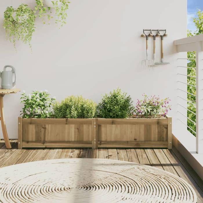VidaXL Jardinière 150x31x31 cm bois de pin imprégné 837482