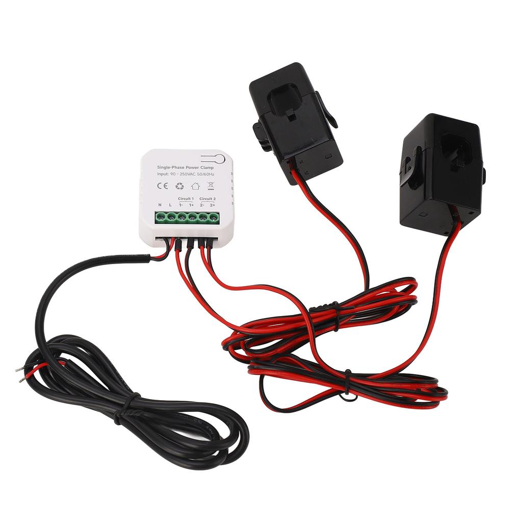 Умный счетчик энергии WIFI Домашний счетчик электроэнергии WiFi с 2 шт. токоизмерительных клещей 120А от 90 до 250 В переменного тока