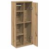 Bathroom Cabinet with Toilet Paper Holder Artisan Oak Finish 39 x 22 x 90 cm