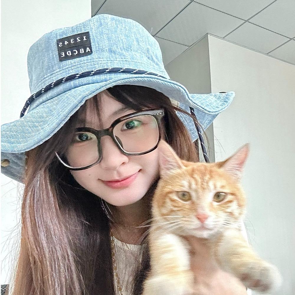 Lightweight Denim Bucket Hat Sunscreen Fisherman Hat Soft Western Cowboy Hat Women