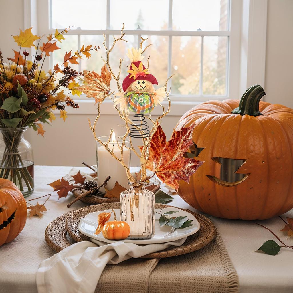 Миниатюрные украшения для дерева на День благодарения, Пугало, Осенние рождественские украшения для дерева, Украшения для домашней вечеринки