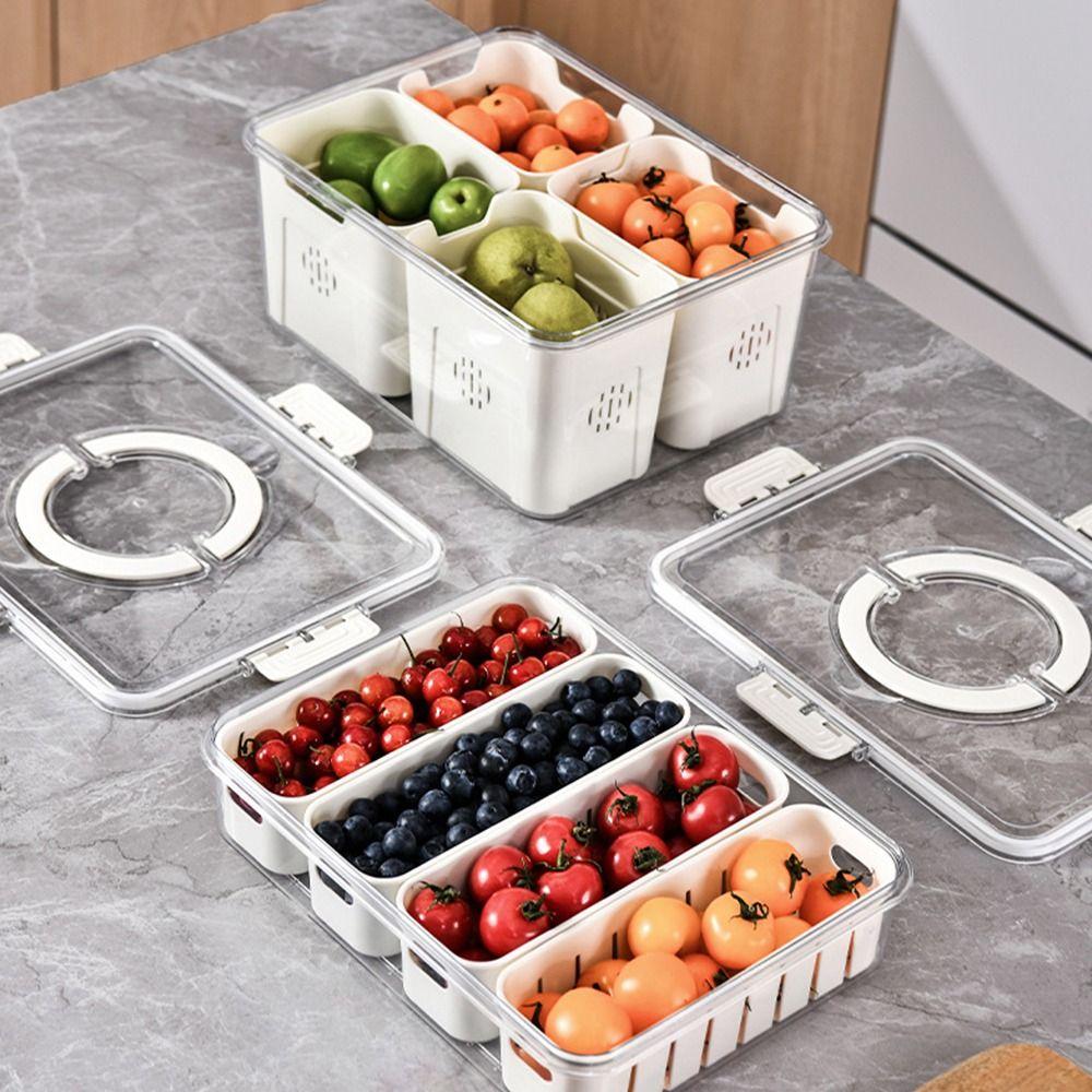 С крышкой органайзер для холодильника пластиковый контейнер для хранения в холодильнике портативный контейнер для хранения в холодильнике дом