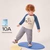 JELLYBABY Boys 10A Antibacterial Color-block Cartoon Long-Sleeve T-Shirt
