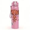1PC Ornate Orange Skull Western Retro Print 750ml Portable Sports Water Bottle Leakproof Gym Outdoor Travel Drink Cup
