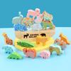 Animal Themed Balancing Building Block, Shape Matching Construction, Interactive Wooden Toy For Parents And Children.