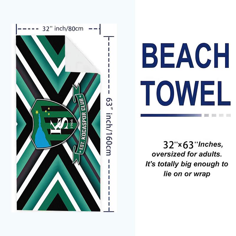Kocaelispor Print Beach Towel, Large Soft Quick Dry Towel for Beach Camping Swimming