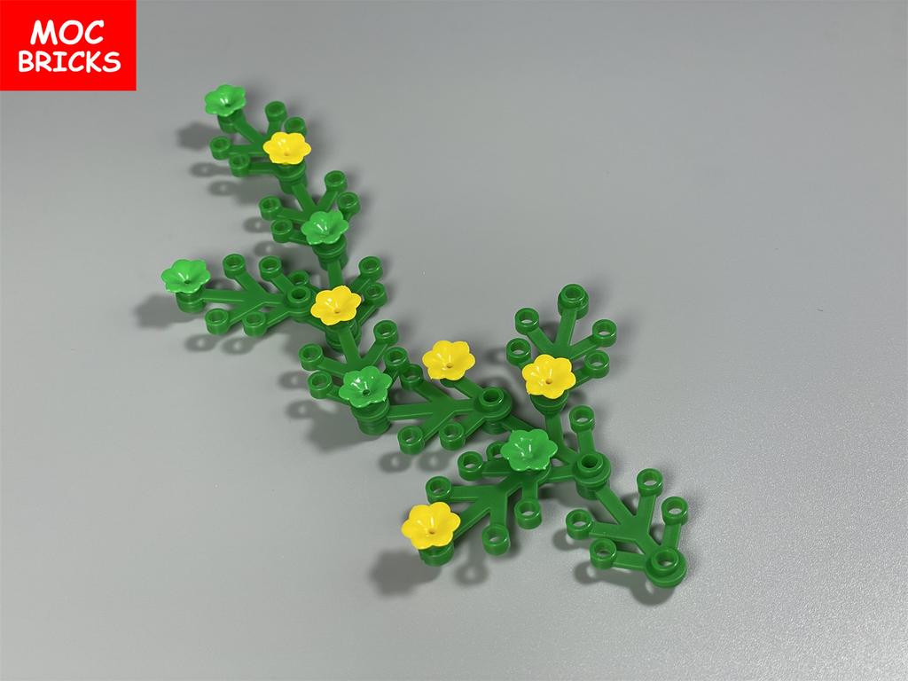 Конструктор MOC Цветок Ипомея Кусты Лиана Сделай сам Стена Дом Растение Сад Город Декор Собранные Частицы Фигурки Детские Игрушки
