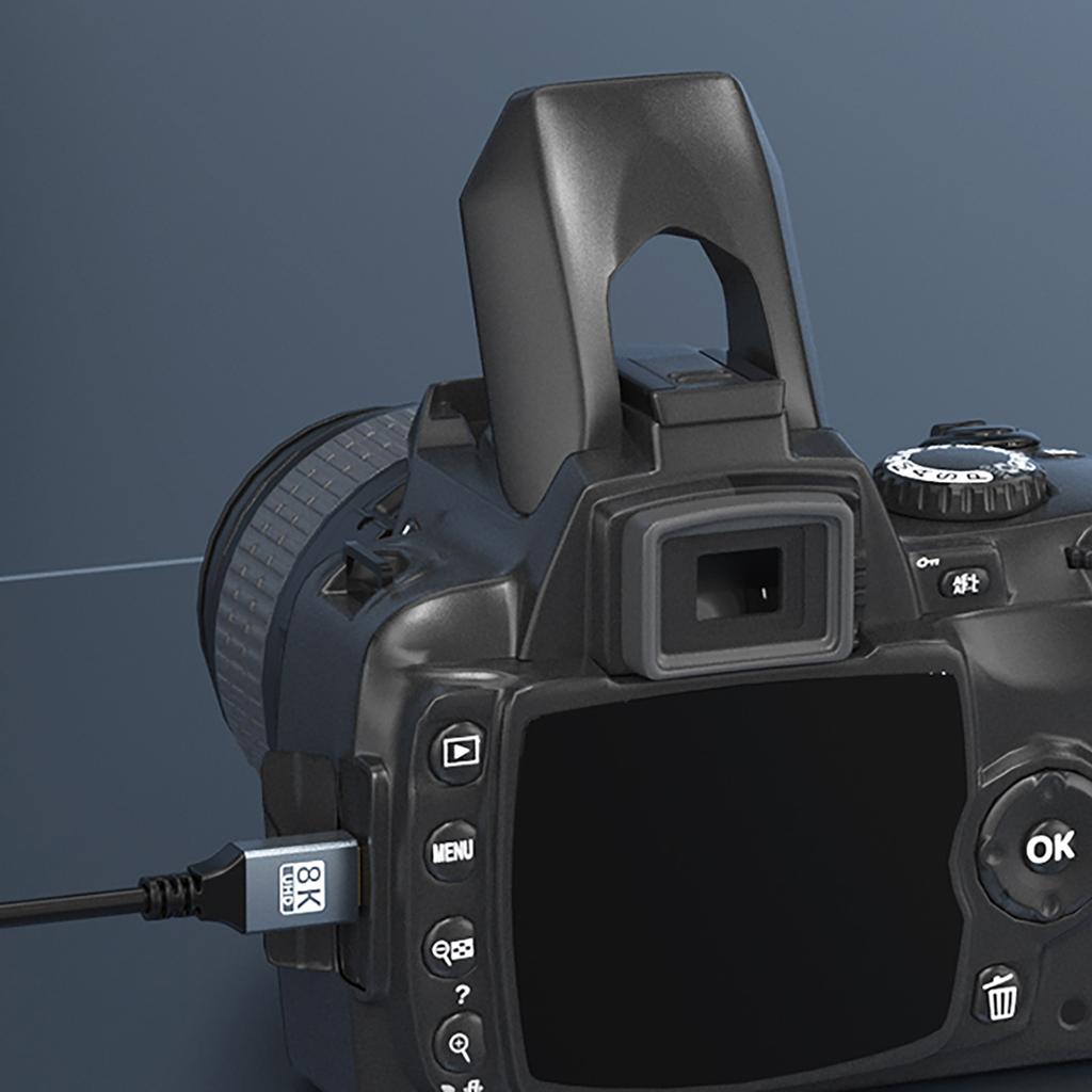 Mini HDMI Male To HDMI Male Video Cable 8K@60Hz High Speed Cable with Ethernet for Camera HDTV Laptop