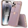 Case for iPhone 14 Pro Max - Purple - Shockproof - Liquid Silicone - Heart Pattern - Luxury