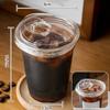 350/400/500/600Ml Clear Plastic Cups with Lids Straw Sturdy Iced Coffee Cups Disposable Plastic Smoothie Cups for Cold Drinks