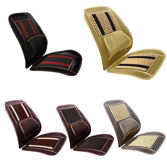 Универсальный массажный деревянный чехол на сиденье с бусинами, охлаждающий летний сетчатый коврик для автомобиля