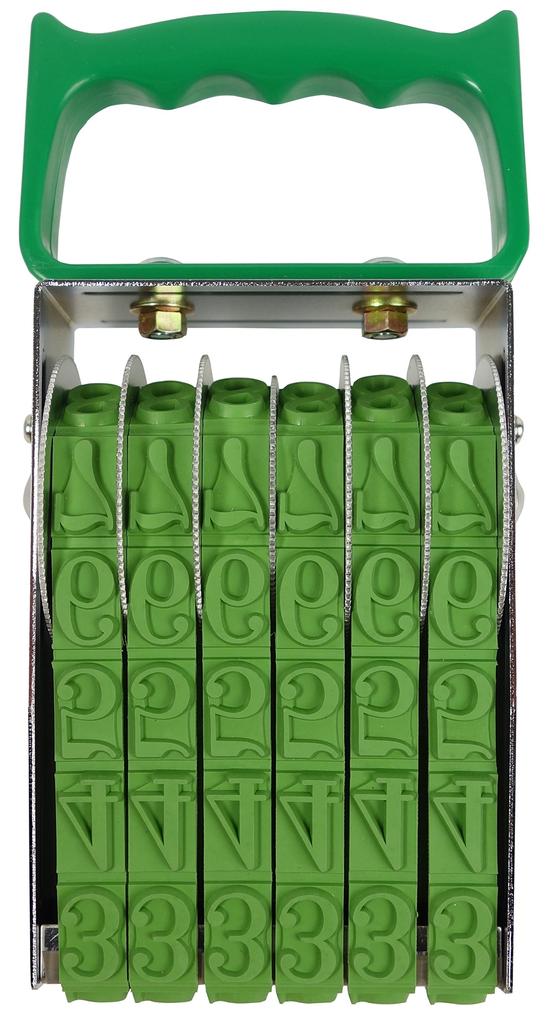 KOKUYO Rotating European Mincho Extra Large 6 Series Stamp, Stamp, Numerals, Font, Issue, IS-20-6