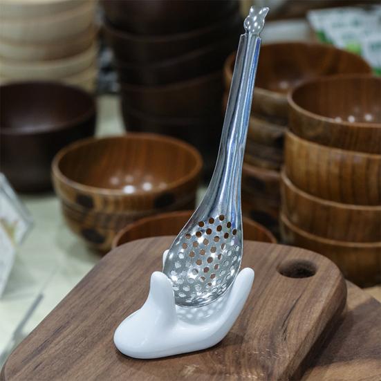 Удобное сито с мягкой ручкой из нержавеющей стали, многофункциональная портативная ложка-зачерпыватель для икры для кухни