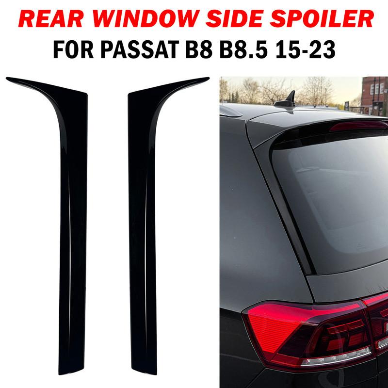 1 Pair Glossy Black ABS Car Rear Window Side Wing Spoiler Fits for Volkswagen VW Passat B8 B8.5 Estate 2015-2023