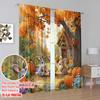 2pcs,2D Plane Printing Popular Curtains Fall Animal Party Durable 100% Polyester Fabric (without Rod) Decorations Inside Ldeal