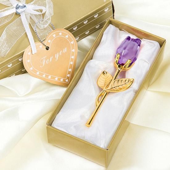 Прозрачная роза в подарочной коробке Художественная цветочная скульптура на День святого Валентина Элегантный декор для дома и офиса и романтический подарок