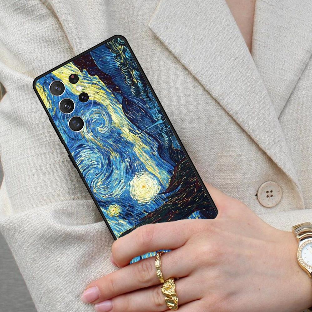 Чехол для телефона "Звездная ночь" Ван Гога для Samsung Galaxy S26 Ultra S25 S24 S23 S22 S21 S20 Note10