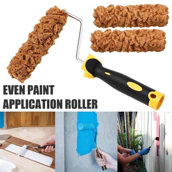 Набор из 3 ручных валиков для краски с эргономичной ручкой, моющиеся многоразовые многоцелевые валики для краски с текстурным узором, кисти, инструменты