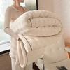 Warm Winter Blanket Milk Velvet Fleece Flannel Soft Thick Plush Blankets for Bed Sofa Single Double Couple Size Fluffy Bedspread
