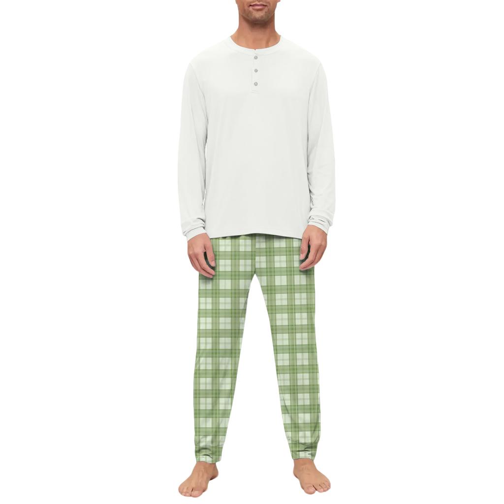 Men's Pajama Set, Long Sleeve And Long Pants, Two-piece Set