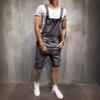 Модные мужские подтяжки джинсовые комбинезоны рваные джинсовые шорты популярная модная рабочая одежда
