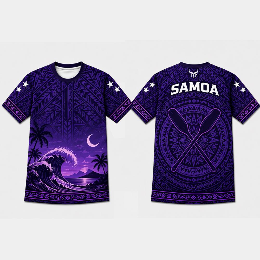 Новая спортивная футболка Samoa Vintage, быстросохнущая, с графикой: полинезийская tribal-татуировка, самоанская морская черепаха и парусник