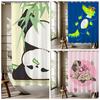 Cute Puppy Panda Crocodile Pattern Shower Curtain Bathroom Home Decoration Free Hook Polyester Fabric Single-Sided Printing