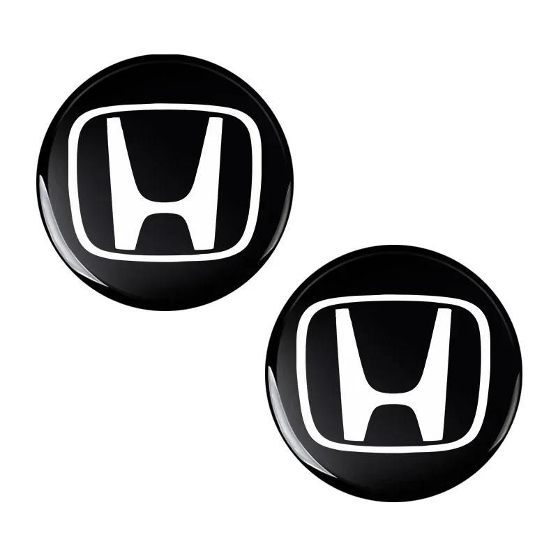 Для автомобиля Honda Товары 14 мм Наклейки на брелок автомобиля Эмблема Аксессуары Для Honda Civic Accord Crider City CRV HRV Inspire Fit Odyss