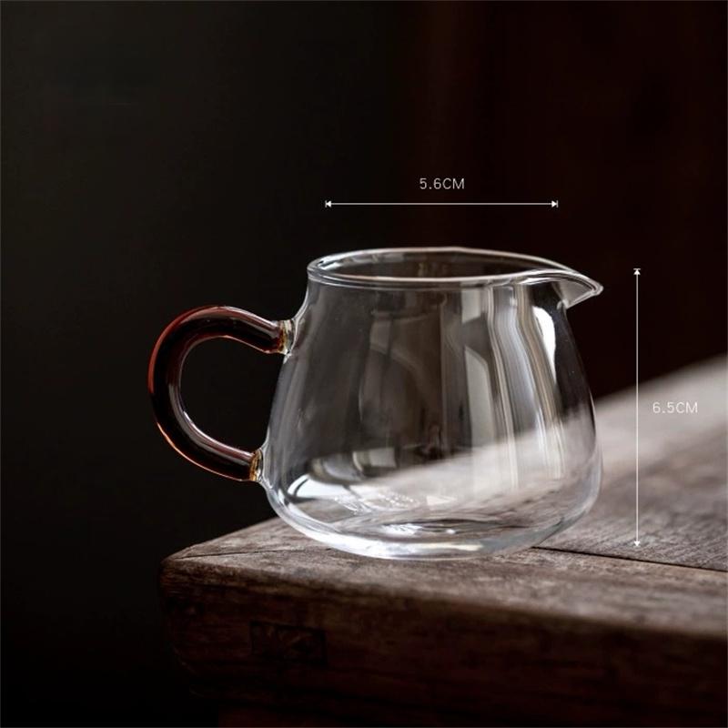 200ml Heat Resistant Glass Fair Cup Household Pourer Glass Creamer Pot Coffee Tea Glass Dispenser Chahai Kungfu Tea Set Accessor
