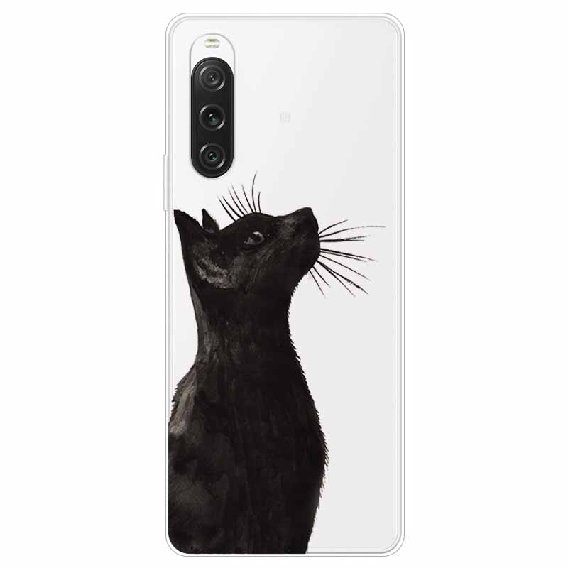 Чехол для Sony Xperia 10 V / 1 V 2023 Прозрачный ТПУ Мягкий Милый Силиконовый Прозрачный Чехол для Sony Xperia 1 10 IV Чехлы для Телефона 10V 10IV