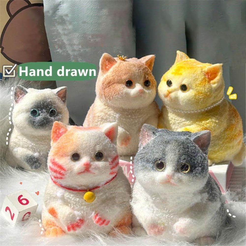 Cute Cat Soft Squeeze Toys Silicone Cat Pinching Toy New Stress Relief Toy  for Adults Kids
