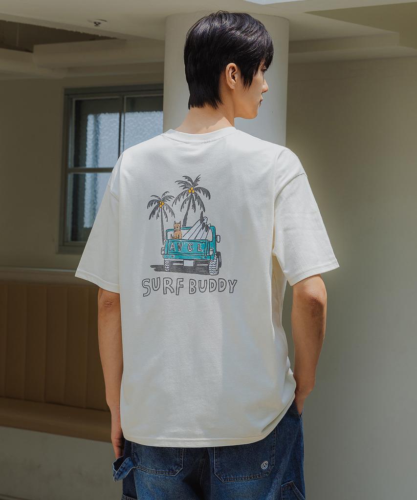 ALVINCLO Surf Buddy Oversized Short Sleeve Tee Ast4814 (3 Colors)
