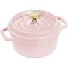 Staub Cocotte Round Sorbet Rose Pink Cast Enamel Pot IH Compatible Japanese Product with Serial Cocotte Round Sorbet Rose "Pico 16cm" Two-handed