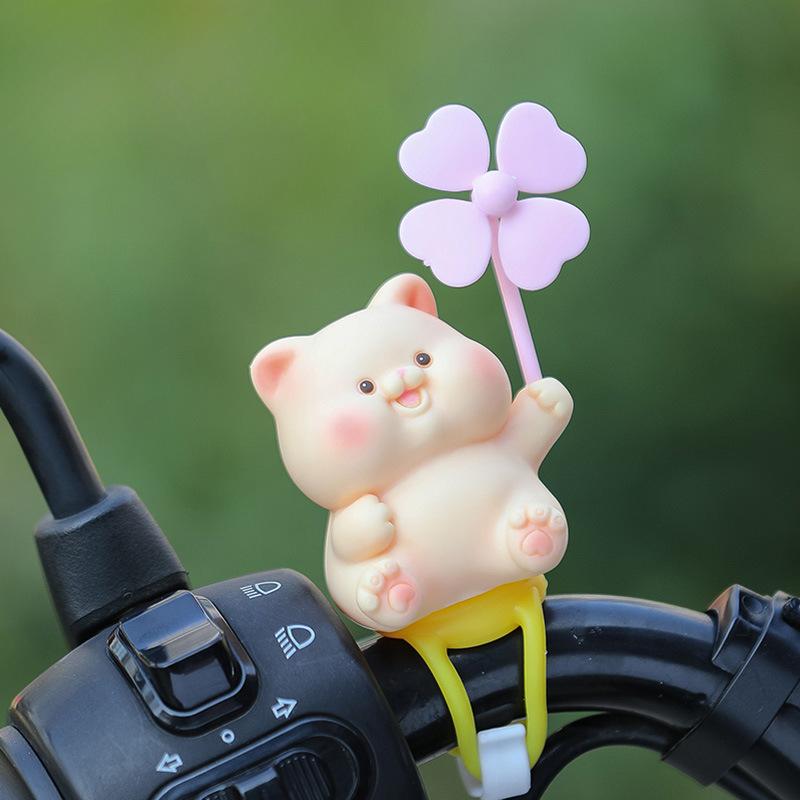 Car OrnamentsCute Cartoon Dolls, Windmills Electric Bikes Bicycles Summer Car Decorations Car Accessories