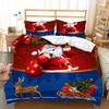 Christmas New Quilt Cover Pillowcase Digital Printing Three-Piece Set, Bedding