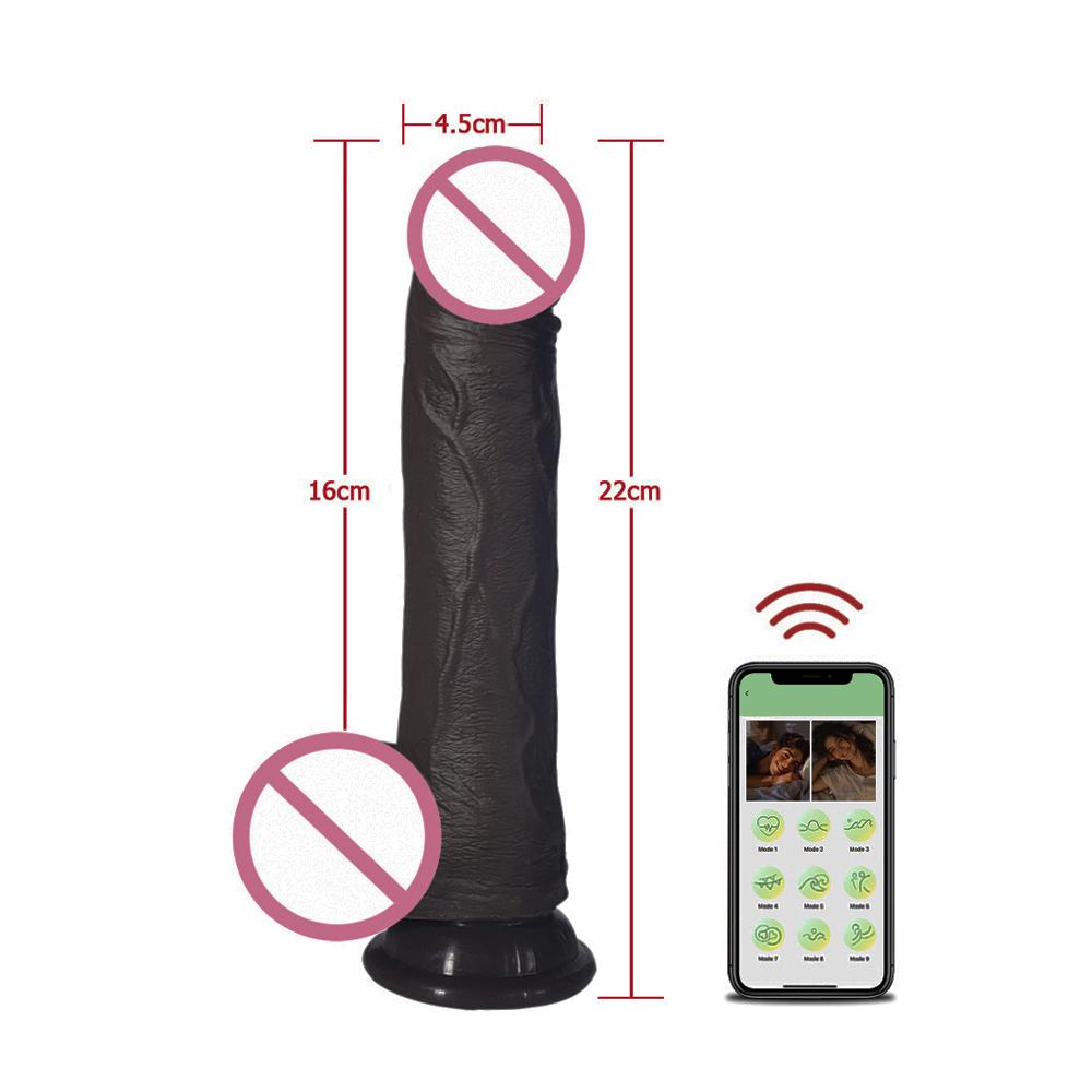 Realistic Dildo Vibrator Telescopic Female APP Remotely Controlled Heating Big Penis Massager Masturbator Adult Sex Toys Women