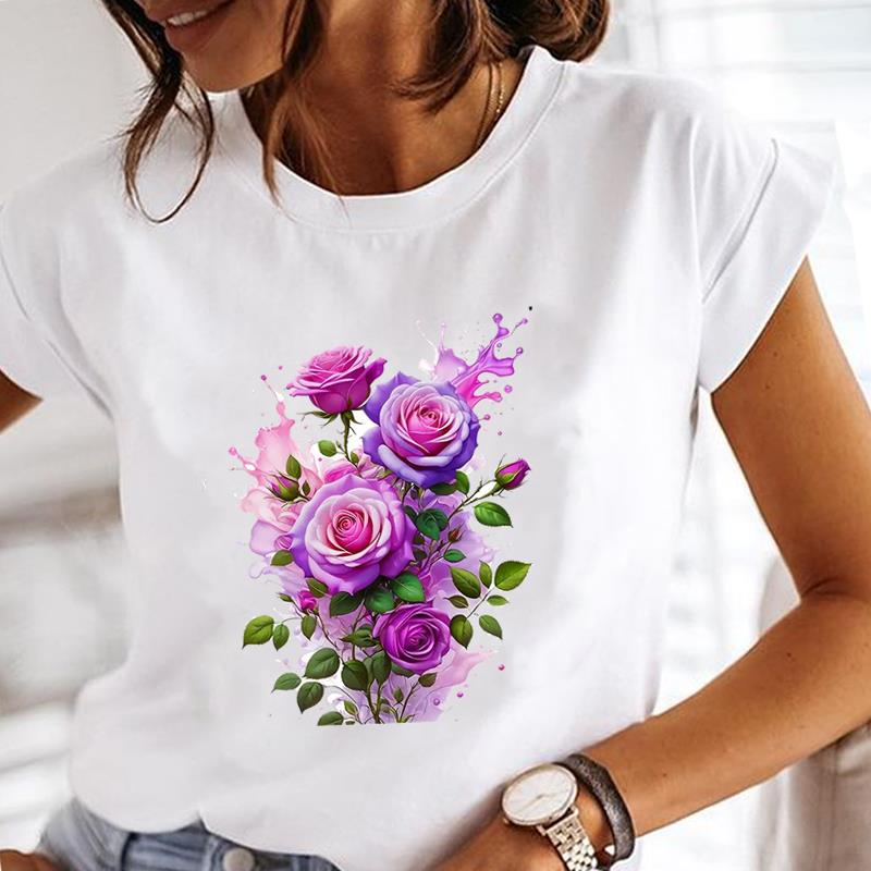 (Asian Size) Women Tee Top Clothing Trend Style Cute 90s Casual Printing Short Sleeve T Shirt Fashion Printed Lady Female Graphic T-shirts