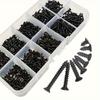 800pcs M2 Black Phillips Self Tapping Screw Assortment Kit, Locking Screws And Wood Screws
