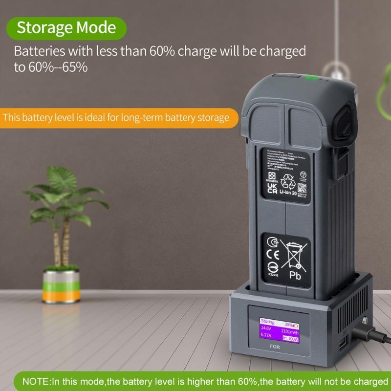 Intelligent Drones Battery Chargers with Color Screen Fast Charging Hub Intelligent Control Safety Features for 4Pro Photography