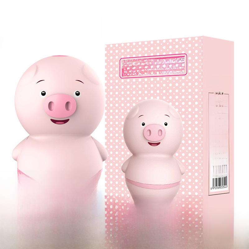 Leshe Cute Pig Беспроводное перезаряжаемое вибрационное яйцо: Разнообразный массаж с облизыванием и сосанием для женского удовольствия.