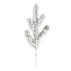 10/20/30Pcs Artificial Snowy Pine Branch 5 Fork Faux Greenery Stem Fake Plants Pick Xmas Holiday Wedding Party Home Decoration