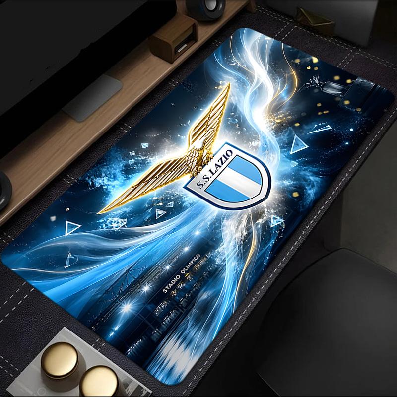 Lazio Football Club Emblem Mouse Pad, Rubber Base, Mouse Pad for Gamers and Office Use, Gaming Desk , Easy To Clean Mat Christmas fan gifts
