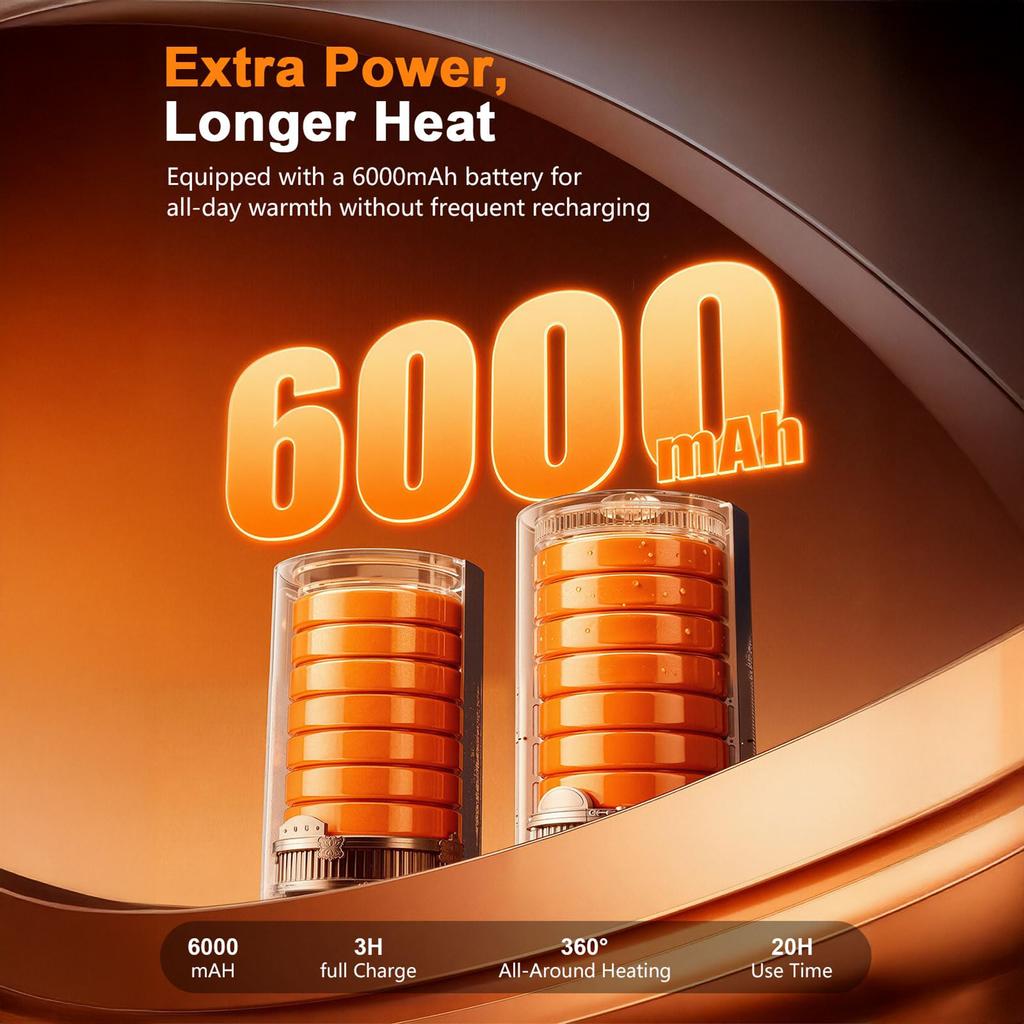 Перезаряжаемая грелка для рук с графеновым нагревом Набор из 2 штук 3 температурных режима Портативный аккумулятор с длительным сроком службы для зимнего отдыха на открытом воздухе