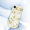 For iPhone 17 Air Case White Flowers Green Leaves Pattern Printing Straight Edge TPU Phone Back Cover