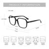 ZENOTTIC (L Size) Fashion Square Prescription Glasses Woman Optical Eyeglasses for Handmade Acetate Anti Blue Light Photochromic