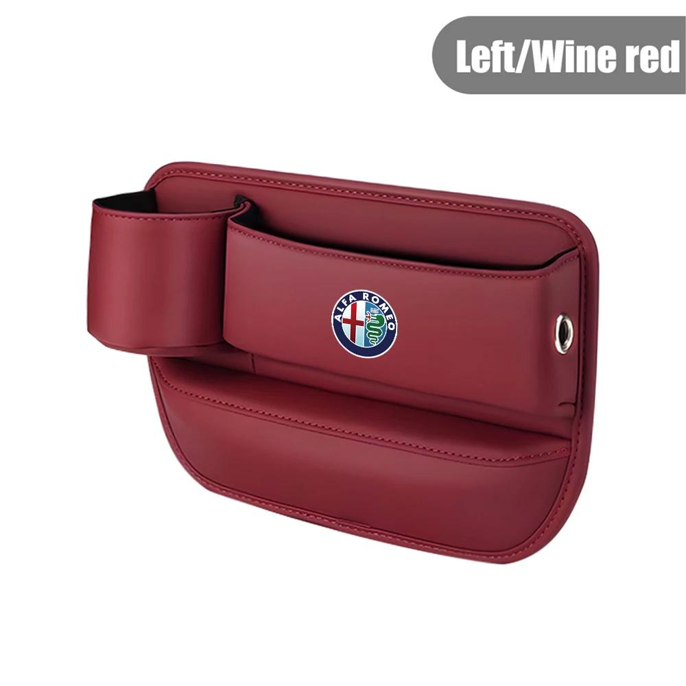 Car Stickers For Alfa Romeo Car Seat Sewn Gap Crevice Slot Storage Box Cup Holder For Alfa Romeo 4C 159 Spider Giulia Giulietta 